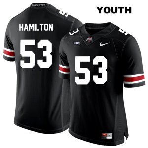 Youth NCAA Ohio State Buckeyes Davon Hamilton #53 College Stitched Authentic Nike White Number Black Football Jersey PC20Y55LI